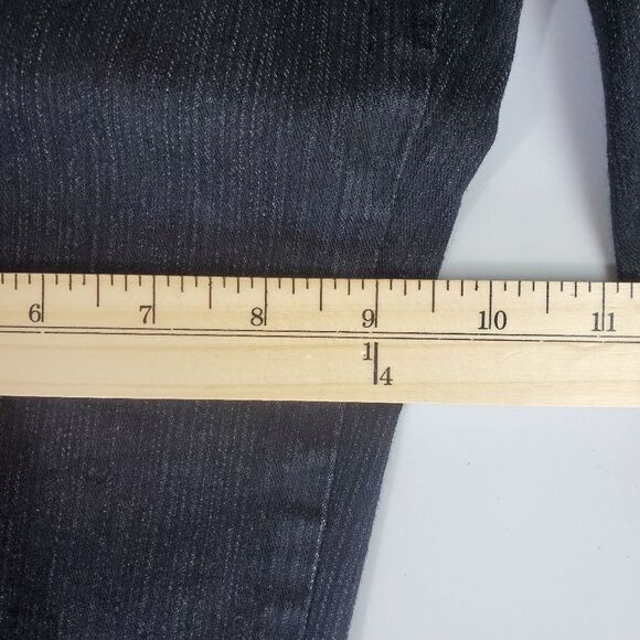 COS Jeans Black Denim Straight Leg Hi-Rise Black Embroidery Sequins Size 8P - Picture 12 of 16